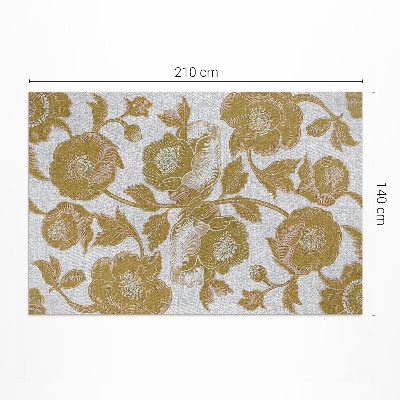 Tapis vinyle d’extérieur Motif botanique rétro
