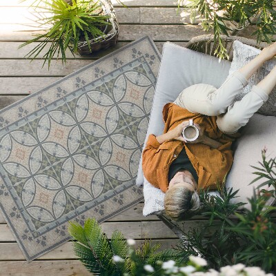 Tapis vinyle d’extérieur Mosaïque de carreaux de céramique vintage