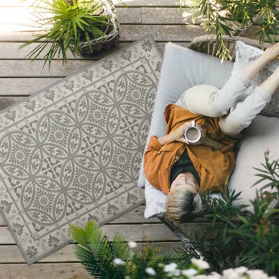 Tapis vinyle d’extérieur Une composition de carreaux élégants