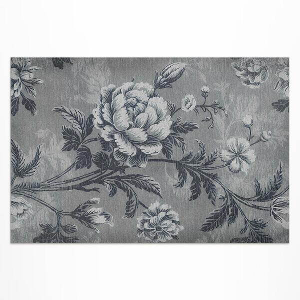 Tapis vinyle d’extérieur Des tons terreux avec un motif botanique