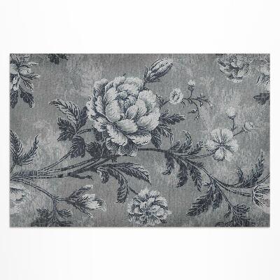 Tapis vinyle d’extérieur Des tons terreux avec un motif botanique