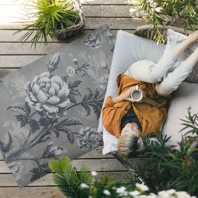 Tapis vinyle d’extérieur Des tons terreux avec un motif botanique