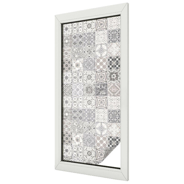 Film fenêtre décoratif occultant vitrail Motifs carrelés