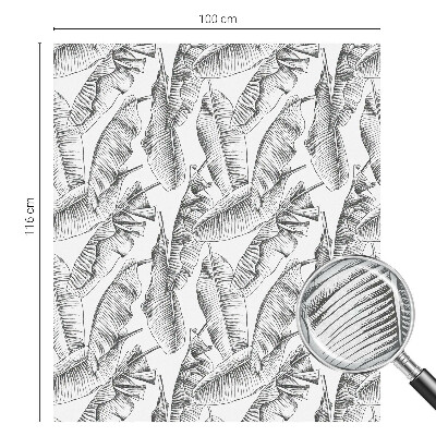 Autocollant pour vitrage feuilles tropicales