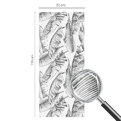 Autocollant pour vitrage feuilles tropicales