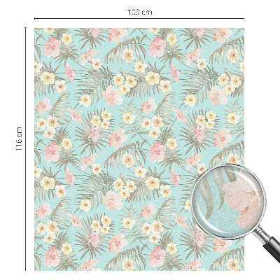 Film fenêtre décoratif occultant vitrail Motif tropical