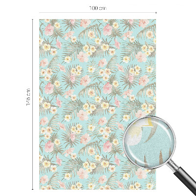 Film fenêtre décoratif occultant vitrail Motif tropical