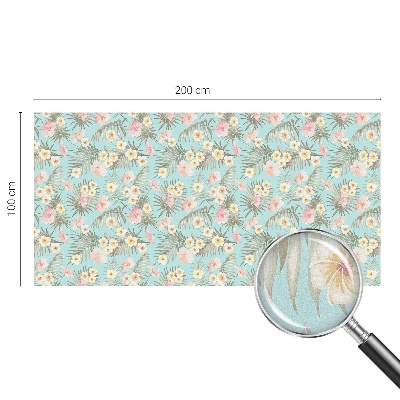 Film fenêtre décoratif occultant vitrail Motif tropical