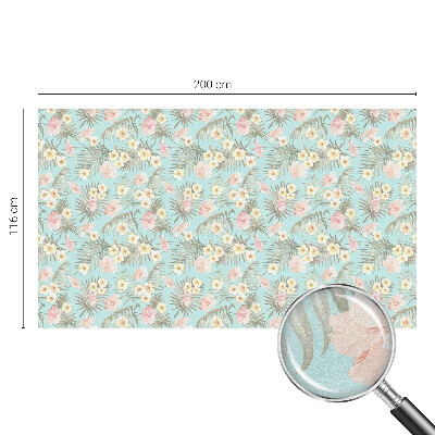 Film fenêtre décoratif occultant vitrail Motif tropical