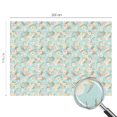 Film fenêtre décoratif occultant vitrail Motif tropical