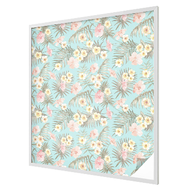 Film fenêtre décoratif occultant vitrail Motif tropical