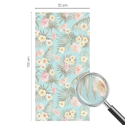 Film fenêtre décoratif occultant vitrail Motif tropical