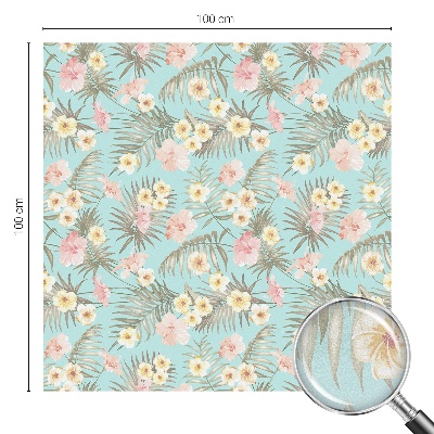 Film fenêtre décoratif occultant vitrail Motif tropical