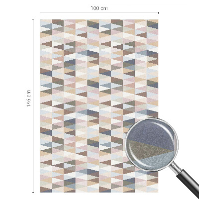 Vitrail autocollant pour fenêtre symétrie pastel