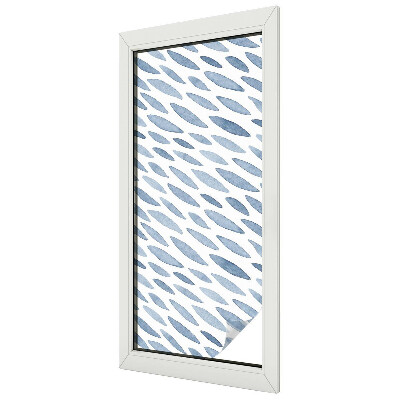 Film occultant fenêtre effet vitrail traits bleus