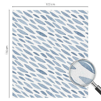 Film occultant fenêtre effet vitrail traits bleus