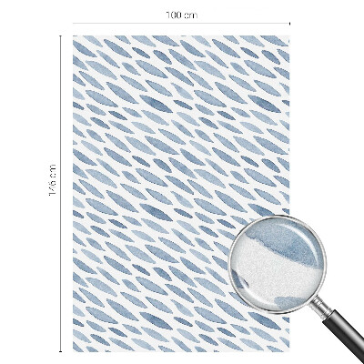 Film occultant fenêtre effet vitrail traits bleus