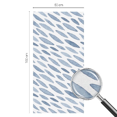 Film occultant fenêtre effet vitrail traits bleus