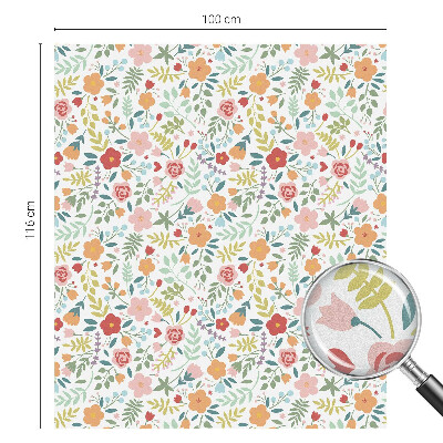 Film fenêtre décoratif occultant vitrail Motif floral