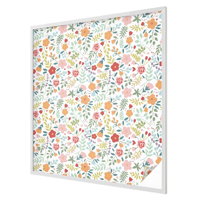 Film fenêtre décoratif occultant vitrail Motif floral