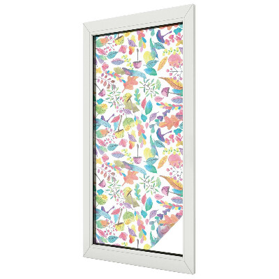 Film occultant fenêtre effet vitrail Composition colorée