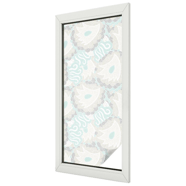 Vitrail autocollant pour fenêtre Plumes délicates