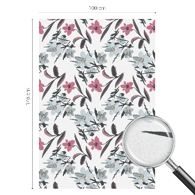 Film fenêtre décoratif occultant vitrail Motif floral