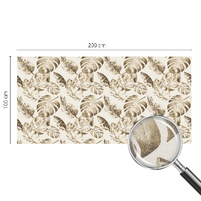 Vitrail autocollant pour fenêtre plantes tropicales