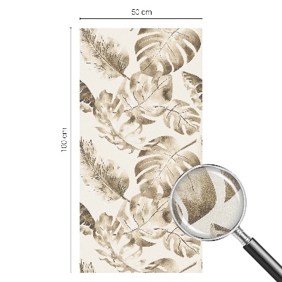 Vitrail autocollant pour fenêtre plantes tropicales