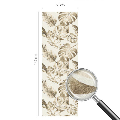 Vitrail autocollant pour fenêtre plantes tropicales