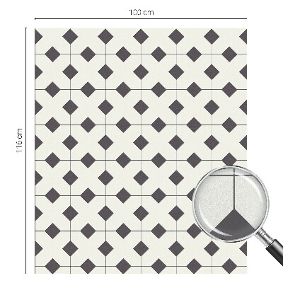 Film occultant fenêtre effet vitrail Diamants noirs et blancs
