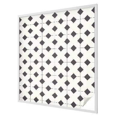 Film occultant fenêtre effet vitrail Diamants noirs et blancs