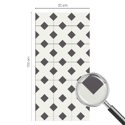 Film occultant fenêtre effet vitrail Diamants noirs et blancs