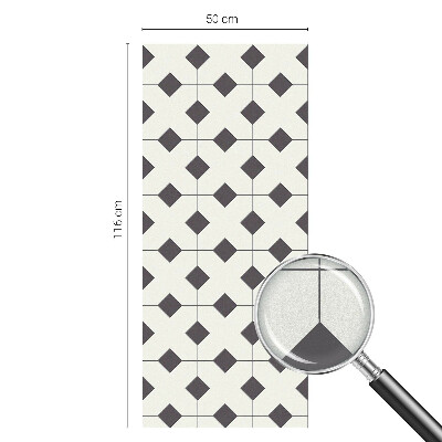 Film occultant fenêtre effet vitrail Diamants noirs et blancs