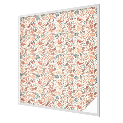 Film fenêtre décoratif occultant vitrail composition florale