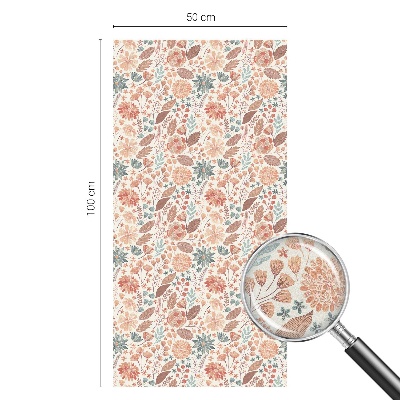 Film fenêtre décoratif occultant vitrail composition florale