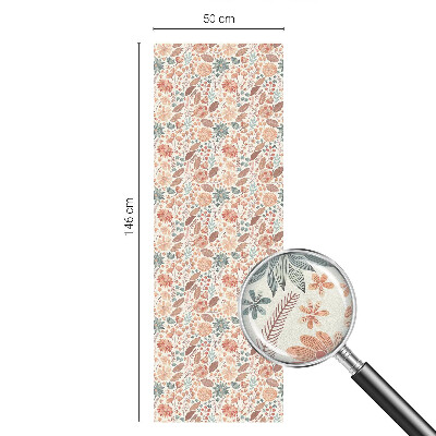 Film fenêtre décoratif occultant vitrail composition florale