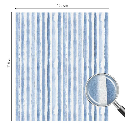 Vitrail autocollant pour fenêtre rayures bleues