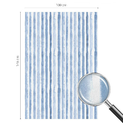 Vitrail autocollant pour fenêtre rayures bleues