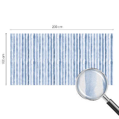 Vitrail autocollant pour fenêtre rayures bleues
