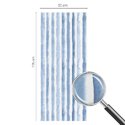 Vitrail autocollant pour fenêtre rayures bleues
