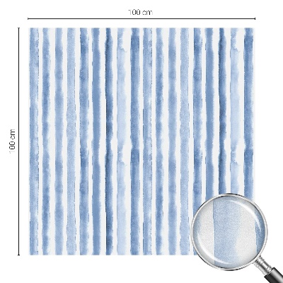 Vitrail autocollant pour fenêtre rayures bleues