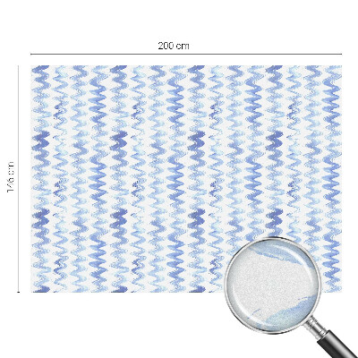 Film occultant fenêtre effet vitrail Vagues bleues