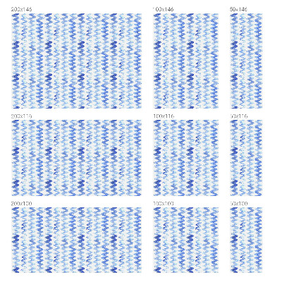 Film occultant fenêtre effet vitrail Vagues bleues