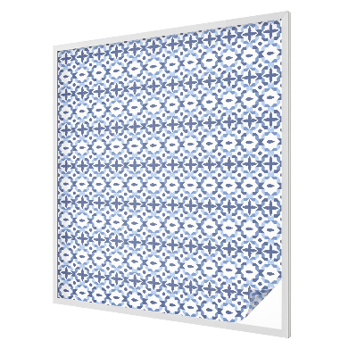 Vitrail autocollant pour fenêtre Mosaïque bleue