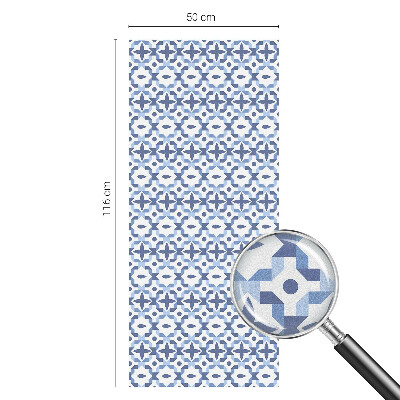 Vitrail autocollant pour fenêtre Mosaïque bleue