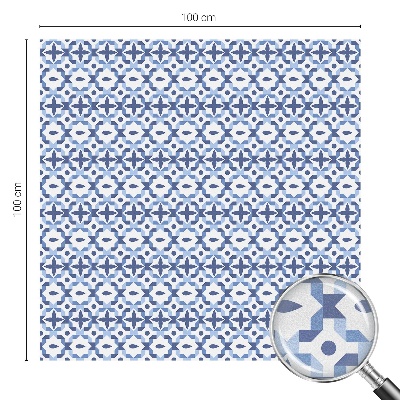 Vitrail autocollant pour fenêtre Mosaïque bleue