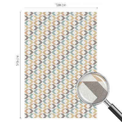 Film fenêtre décoratif occultant vitrail Losanges géométriques