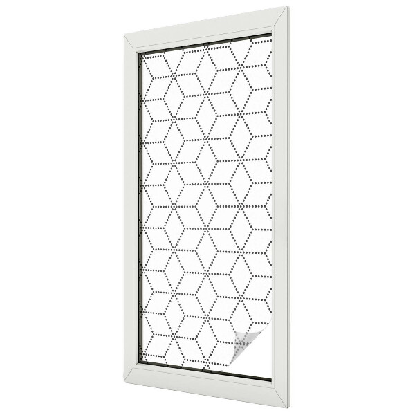 Film occultant fenêtre effet vitrail Losanges pointillés