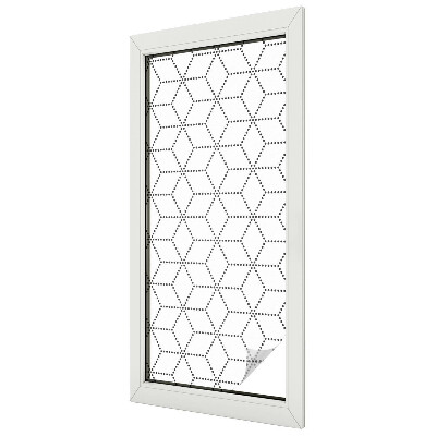 Film occultant fenêtre effet vitrail Losanges pointillés